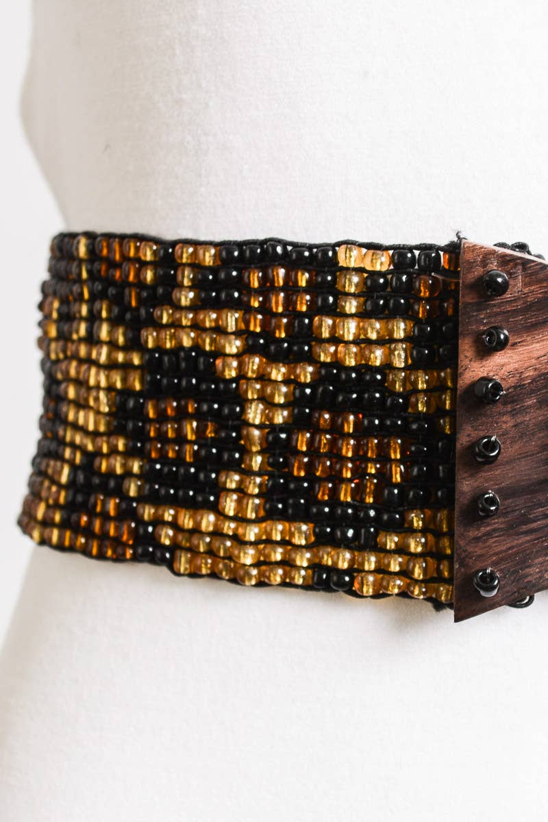 Leopard Beaded Belt for wholesale on Faire2