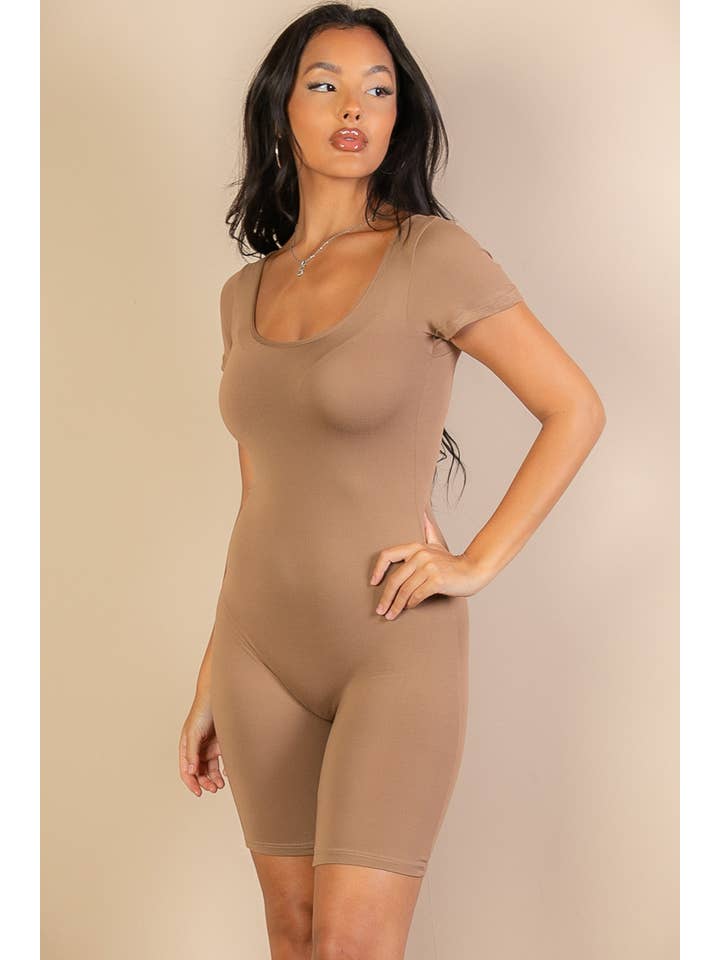 CAPELLA APPAREL - Wholesale Romper - Women's - Short Sleeve Scoop Neck Romper12