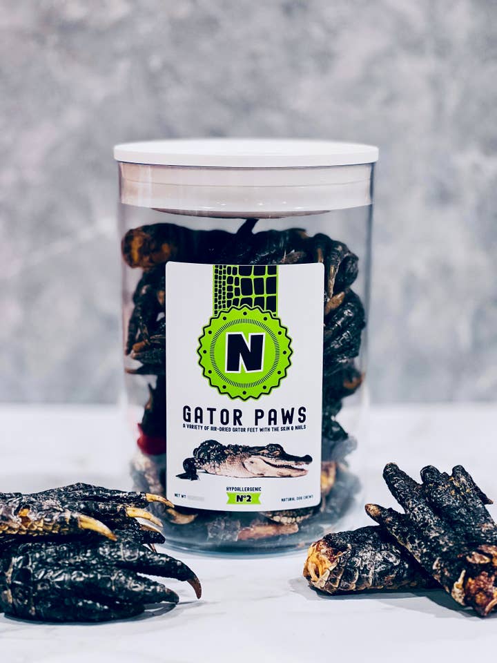 Nutrigator® Pattes de Crocodile Séchées à l'Air (SM) 0,5-2oz Patte Seau GRATUIT pour la vente par Mosaic Pet Food