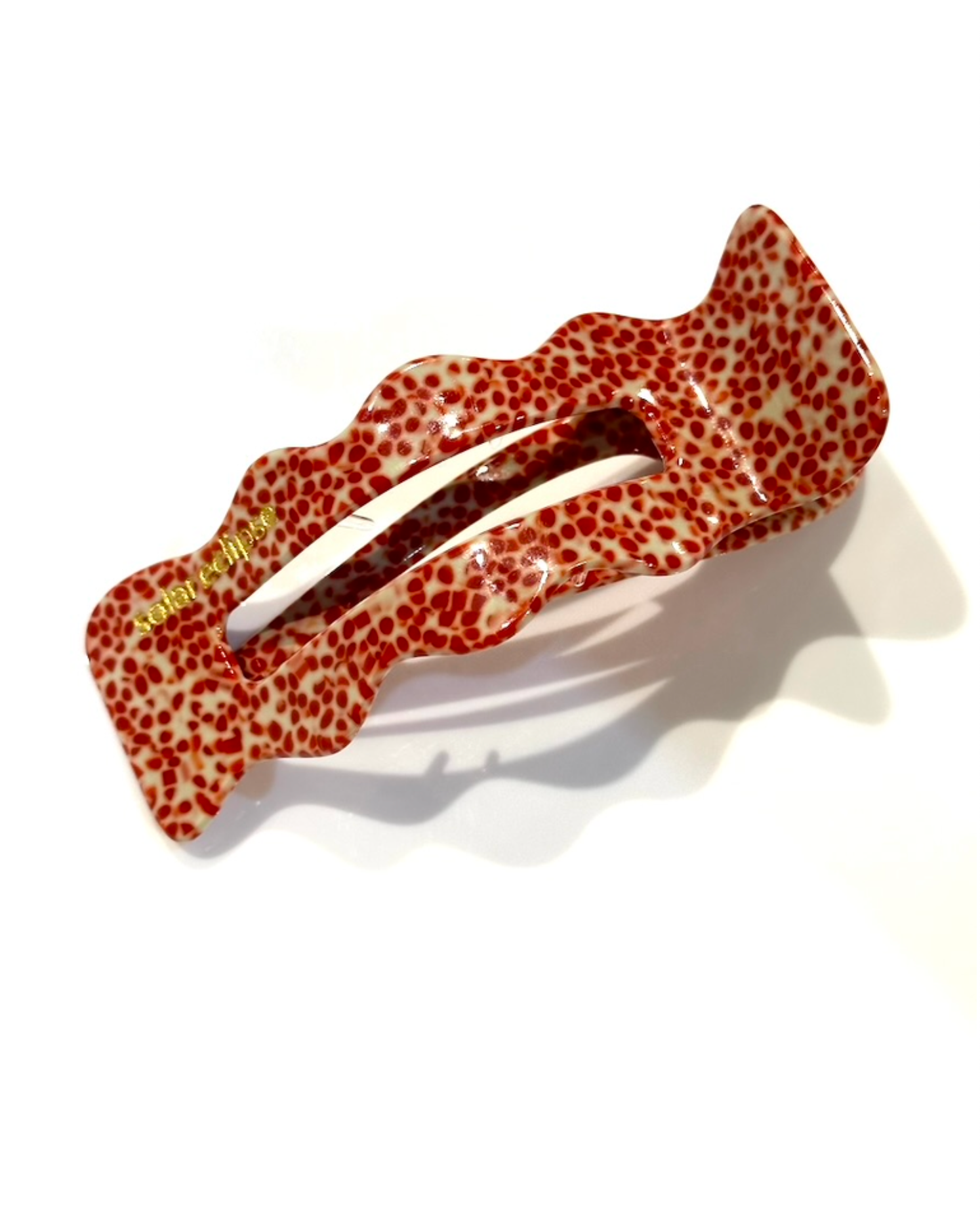 Solar Eclipse - Wholesale Hair Clip - Women's - Scalloped Lay Down Acetate Claw Hair Clip7