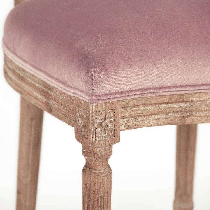 Zentique Inc. - Wholesale Chair - Dusty Rose Velvet Medallion Side Chair1