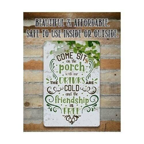 Lone Star Art - Wholesale Sign - Come Sit on the Porch With Me - Metal Sign
