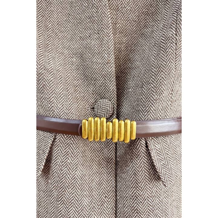 Tweed Blazer with Belt & Flower for wholesale by XHHH Inc