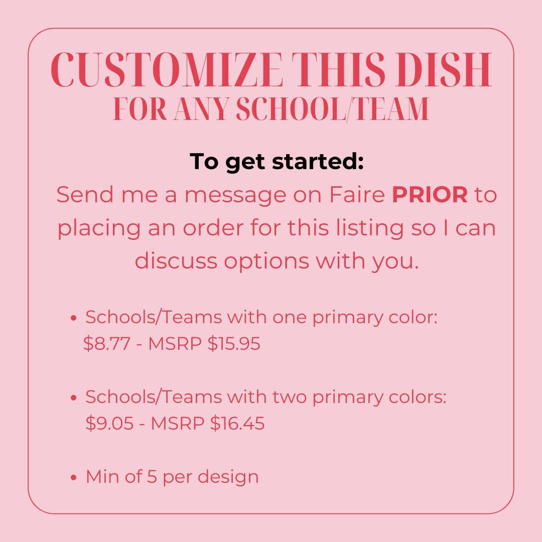 CourtPerkDesigns LLC - Wholesale Jewelry Dish - Customizable School/Team Ring Dish / Custom Ring Dish1