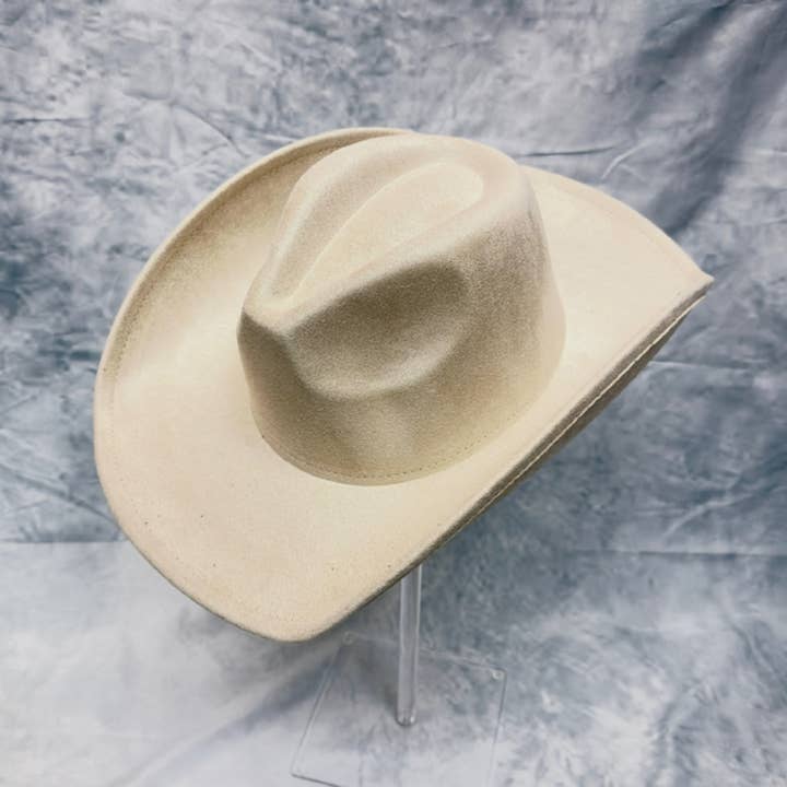 Queens INC - Wholesale Cowboy Hat - Women's - VEGAN SUEDE COWBOY HAT