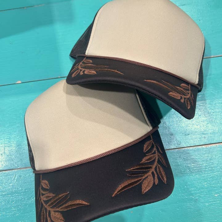 Vibes Hat Company - Wholesale Trucker Hat - Unisex - Vibes Khaki/Brown Captain Foam Trucker | Hat Bar| Blank Caps