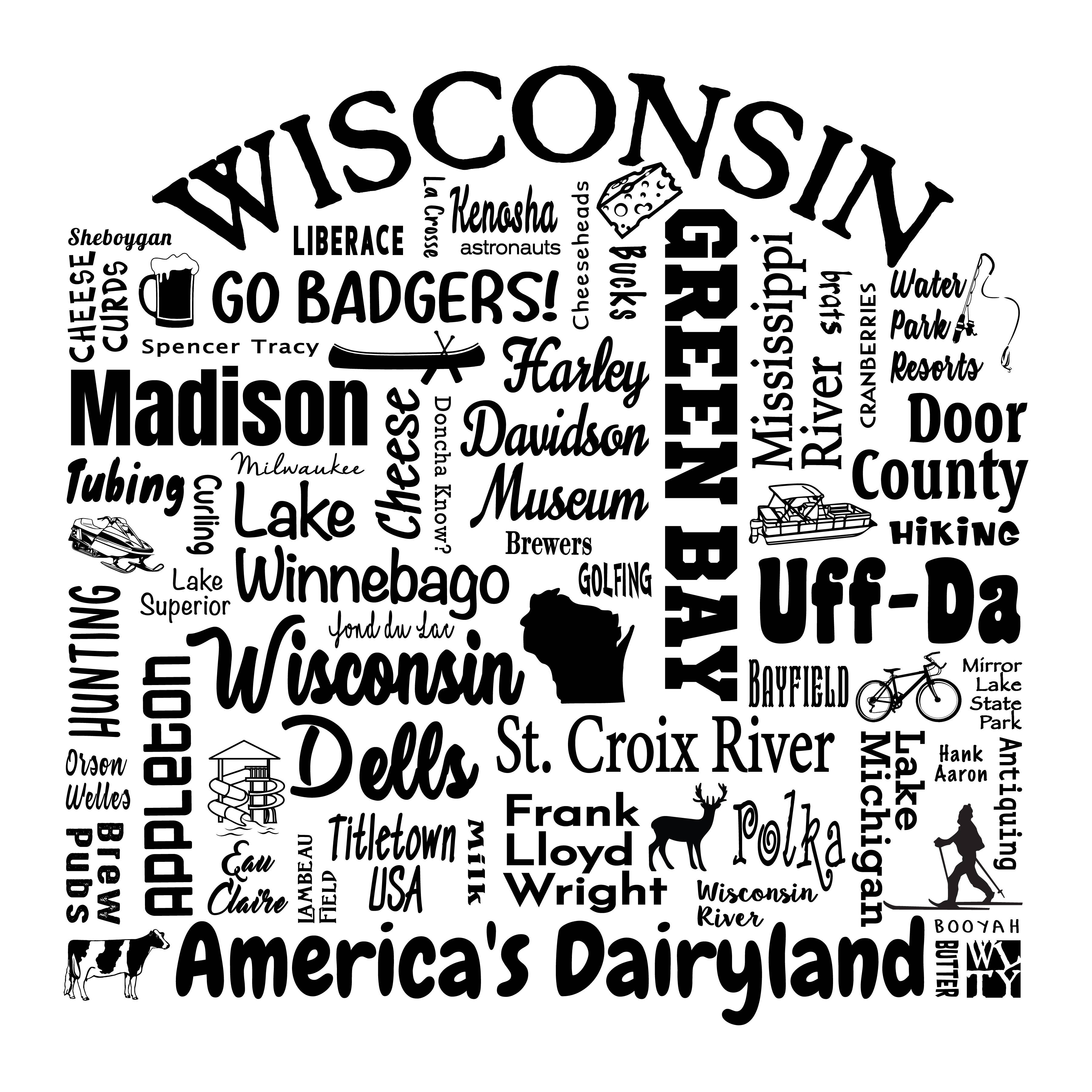 The Buffalo Works - Wholesale Tea Towel - Wisconsin Destination Kitchen Towel - Where Life Takes You4