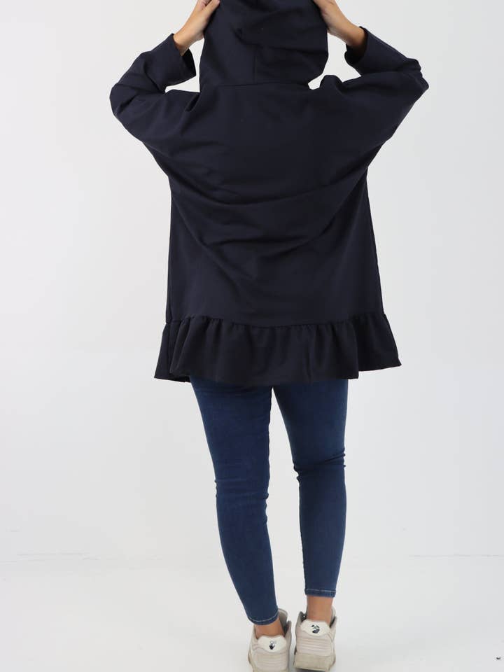 Miss Bold – Engroshandel Hoodie – Kvinder – Italiensk langærmet hættetrøje med flæser19