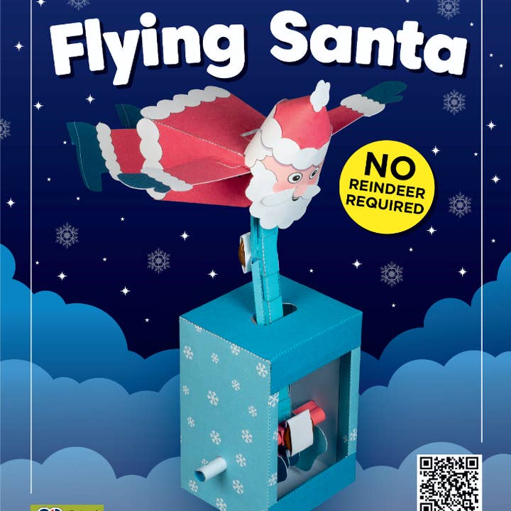 Go on make me - Wholesale DIY Craft Kit - Kids - Flying Santa Paper Animation kit by Rob Ives