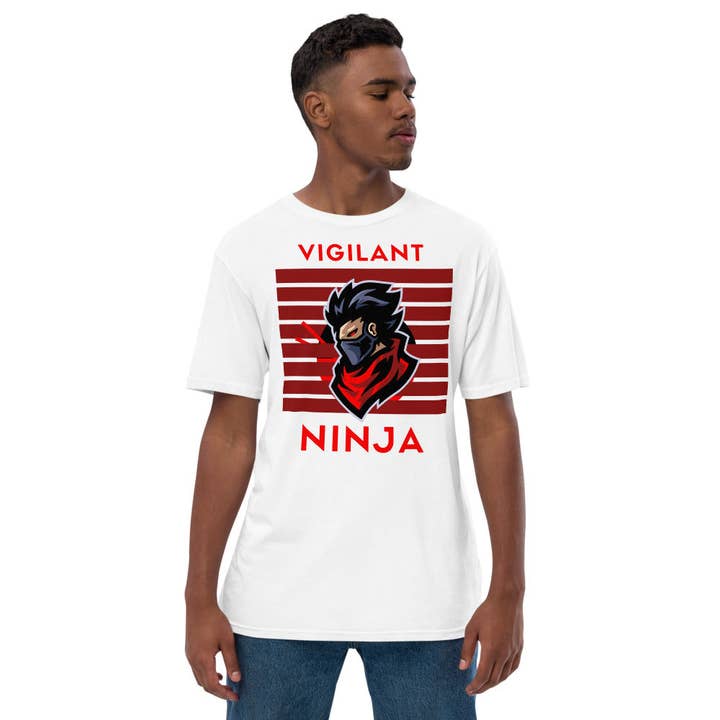 Vigilant Ninja T-shirt Unisex premium viscose hemp for wholesale by Comm's