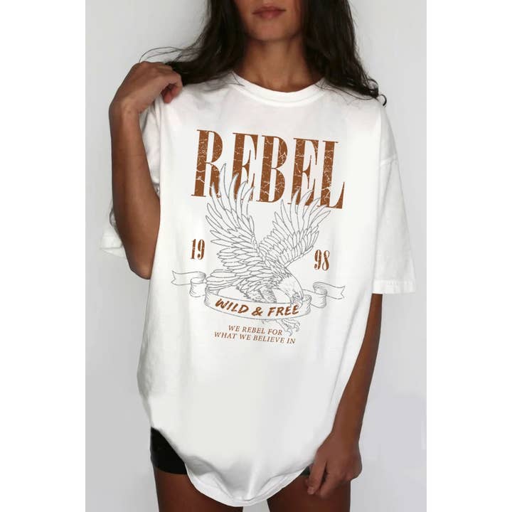 REBEL WILD N FREE MINERAL GRAPHIC TEE for wholesale by HRTandLUV