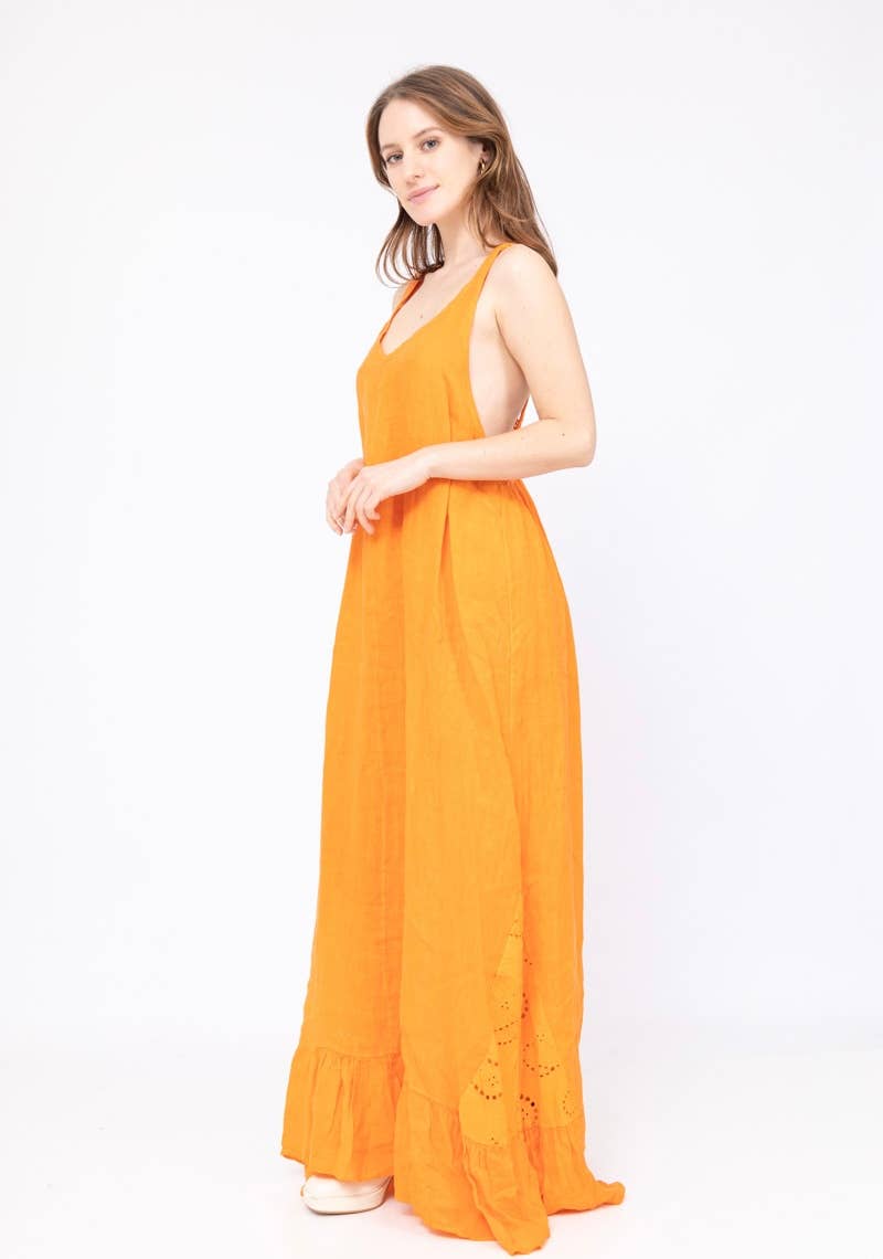 LINEN & COTTON HOUSE – wholesale Dress – Women's – 8521LONG DRESS IN LINE SUMMER CLOTHING10