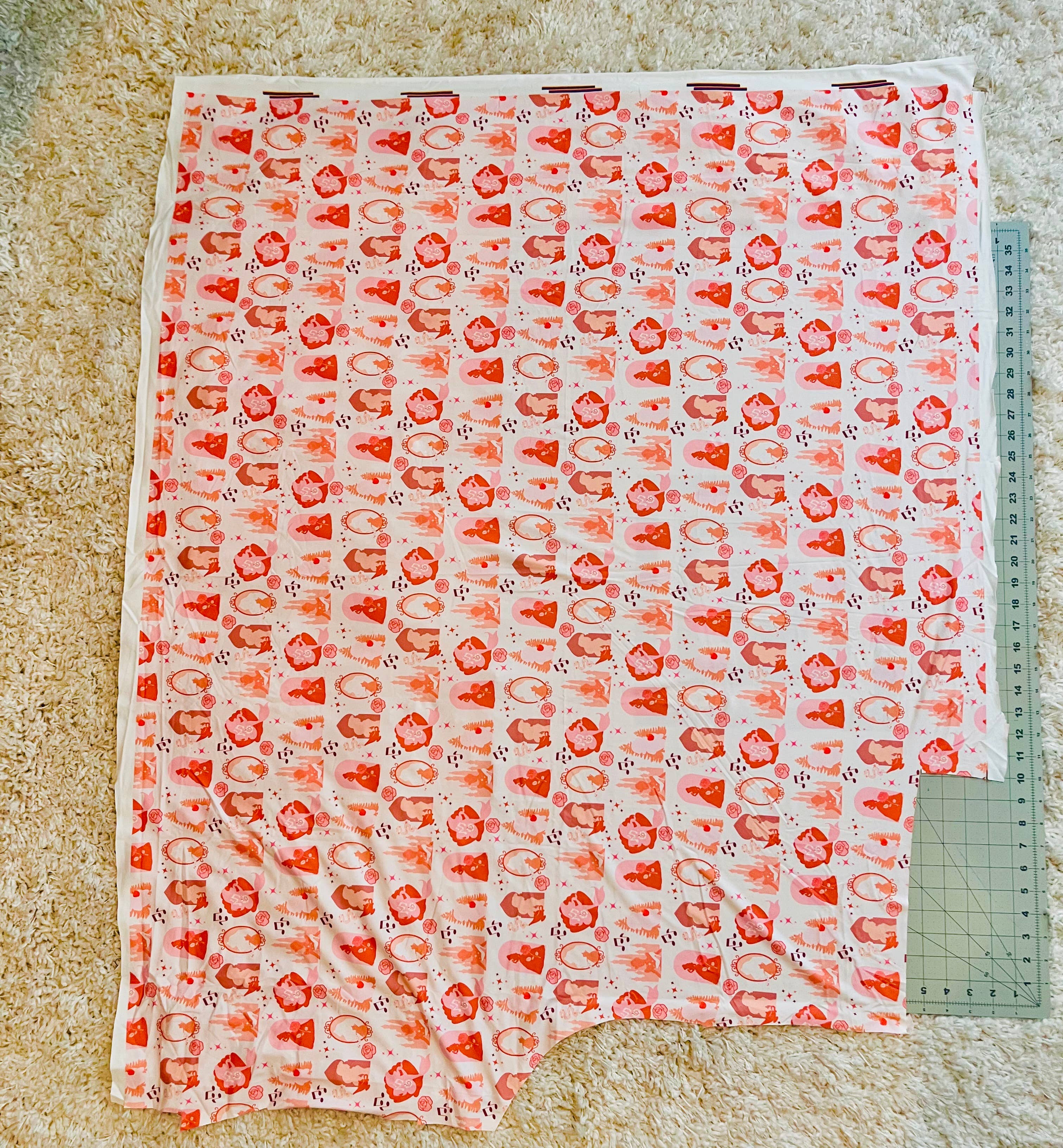 Jazy and Eve - Wholesale Fabric - Stretch fabric princess remnants, retro baby fabric,  2