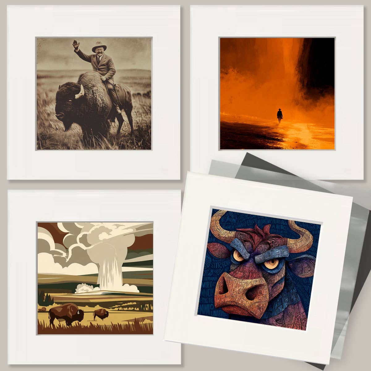 Mowbi – Engroshandel Kunsttryk – Vintage Old West Bande Amerikansk Vest Kunsttryk - 8"x10" Kunstværk2