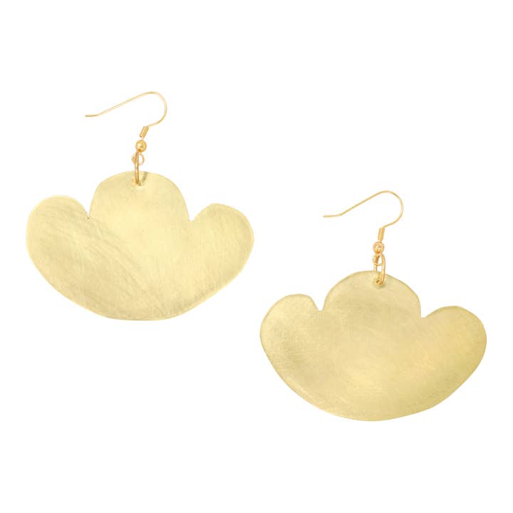 Orecchini Nuvola Media In Ottone per la vendita all'ingrosso da parte di Exclusive SB Jewelry