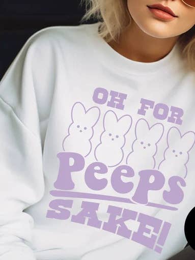 Felpa a girocollo Oh For Peeps Sake per la vendita all'ingrosso da parte di Home Scape Plus