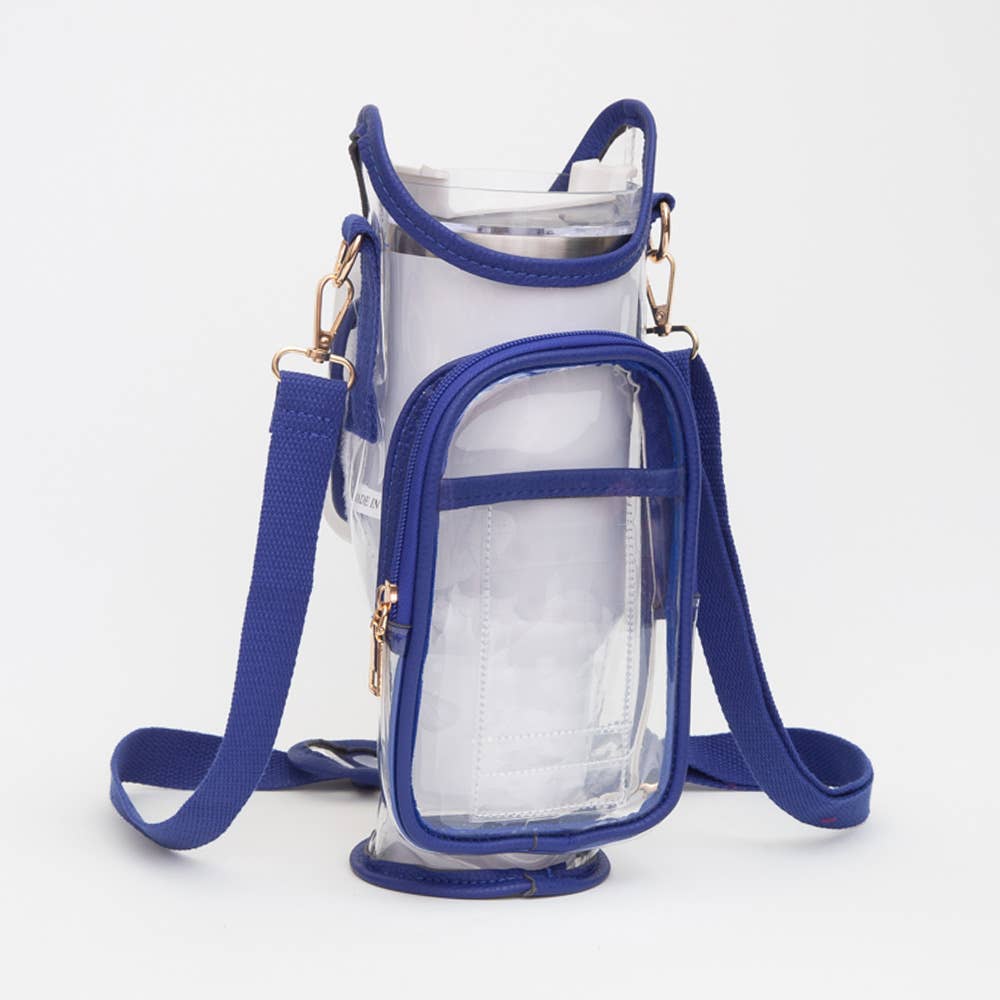 Sensibling Corp. - Vente Sac à bandoulière – femme - Sac bandoulière porte-gobelet transparent2