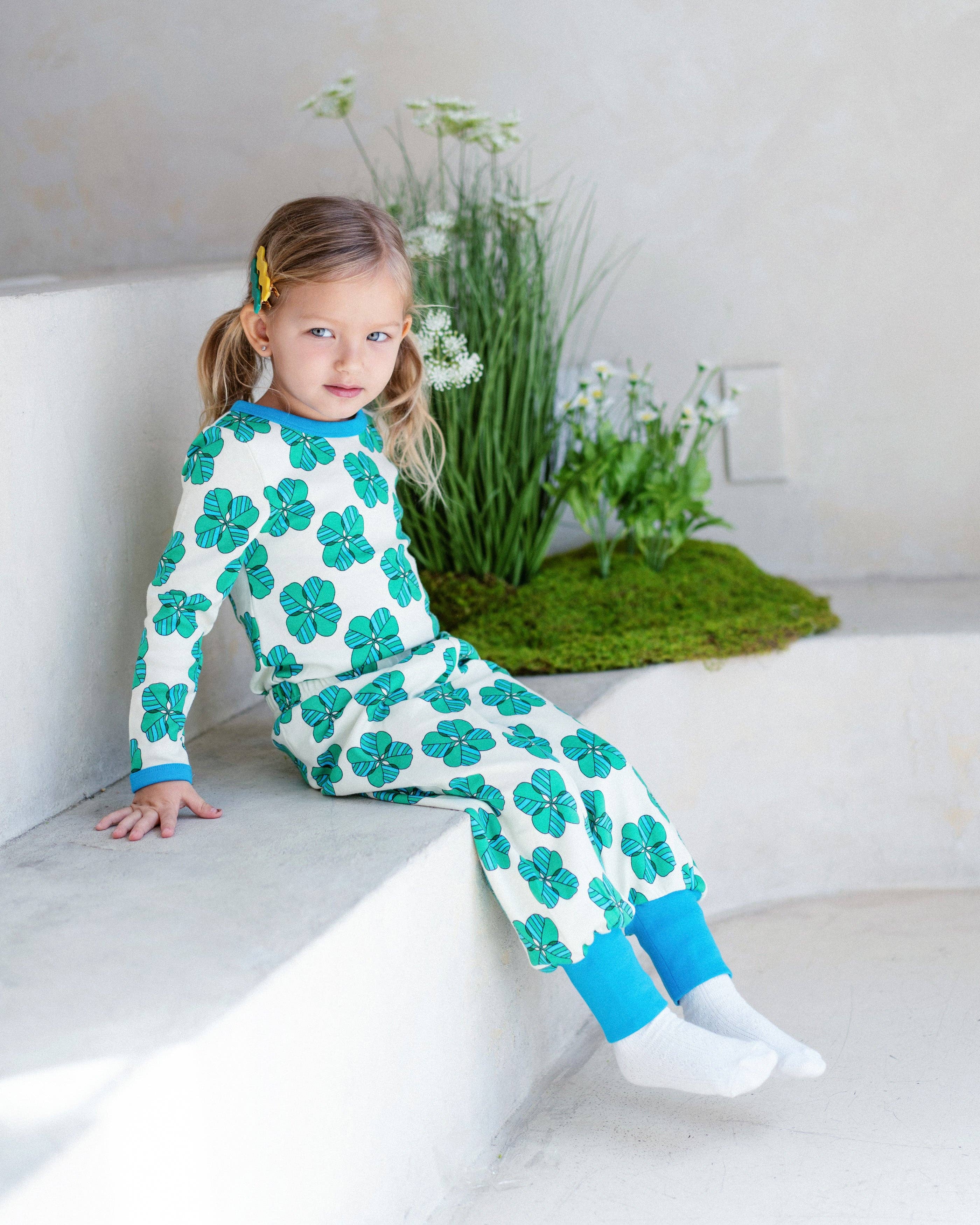 Ameelo – Großhandel Hose – Baby – Bio-Baumwolle Avery Hose - Helles Kleeblatt8