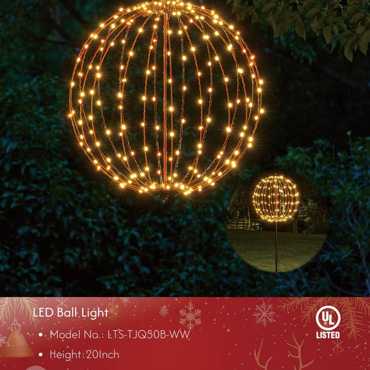LIGHTSHARE - Wholesale Outdoor/Lawn Light - LED Ball Light, Warm White, Various Sizes and Finishes34