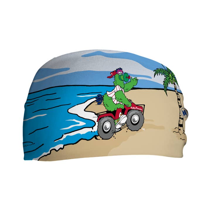 Multi Phillies Cooling Headband: Phanatic on the Beach for wholesale on Faire
