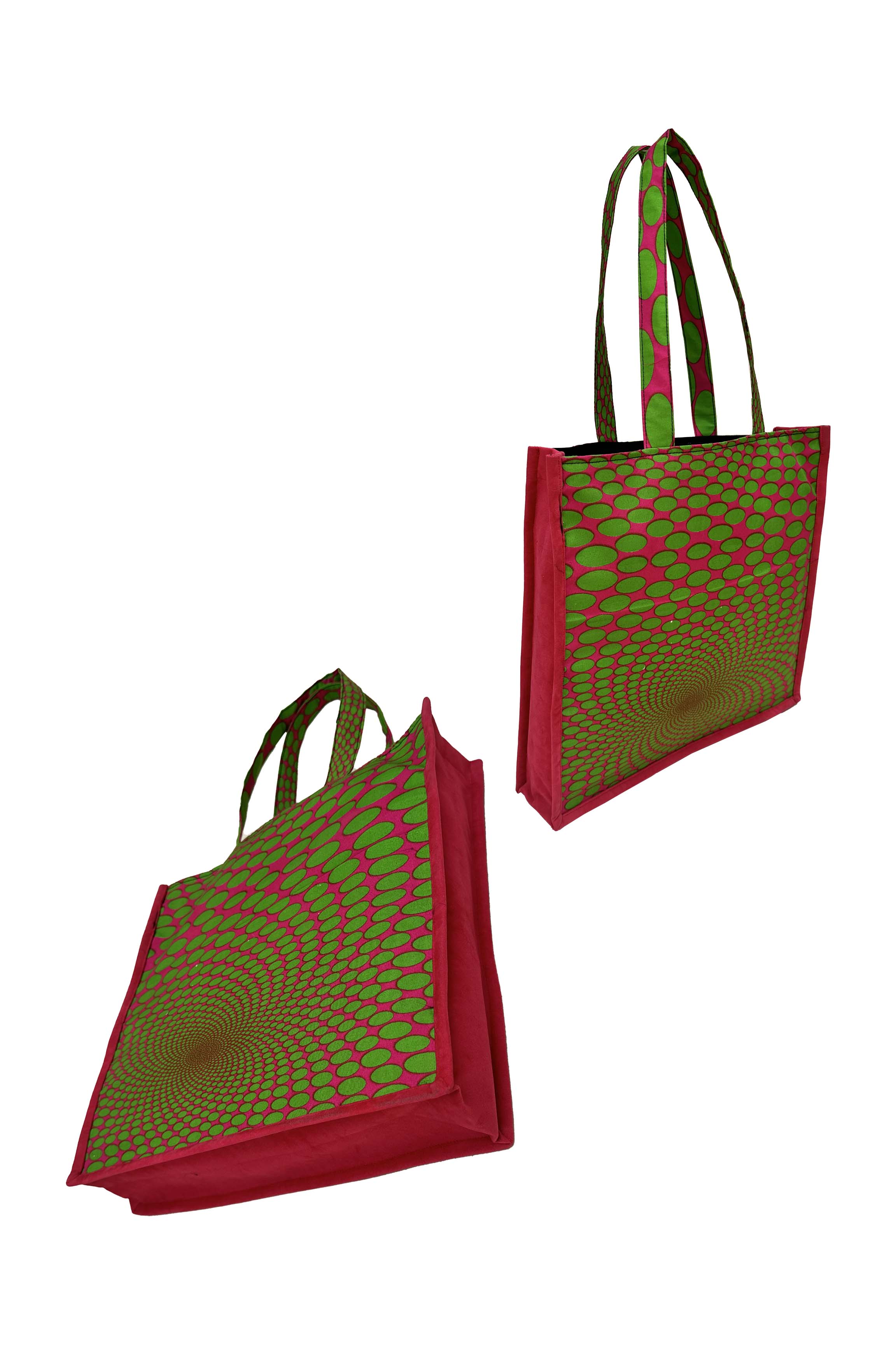 Satsuma Wholesale – Engroshandel Tote bag - Dame – Afrikansk Ankara Kente Indkøbs-/Tote Taske - Pakke med 2 Stykker (Kopi)1