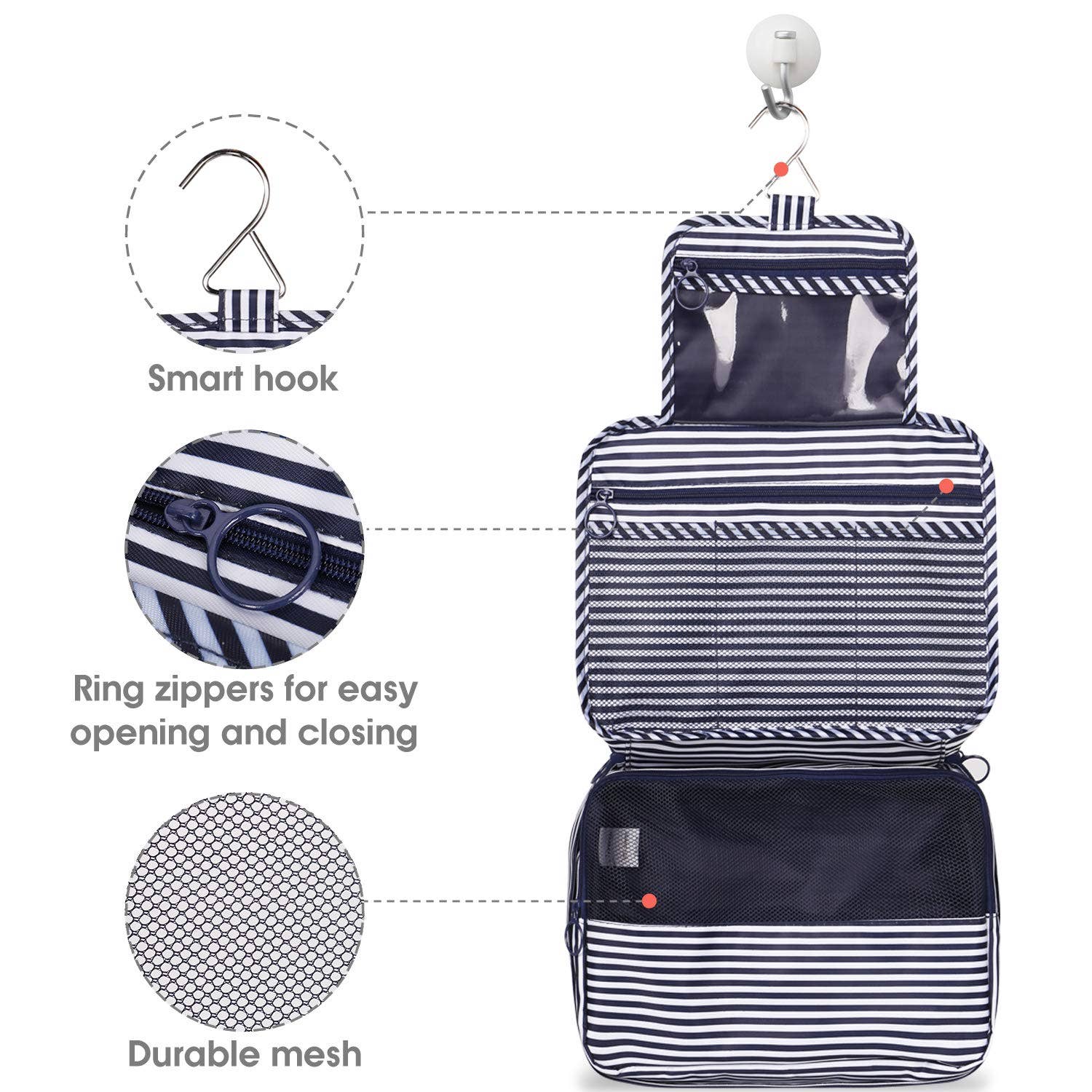 NARWEY INC - Wholesale Toiletry Bag - Women's - Hanging Travel Toiletry Bag Cosmetic Make up Organizer10