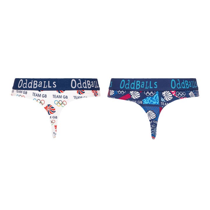 Team GB Bundle - Ladies Thong 2 Pack Bundle for wholesale by OddBalls