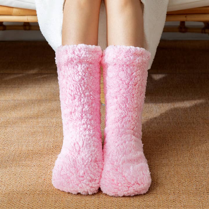 ACCITY - Wholesale Socks - Women's - WINTER WARM LEG COVERS PLUSH INDOOR SLIPPERS_CWMS07064