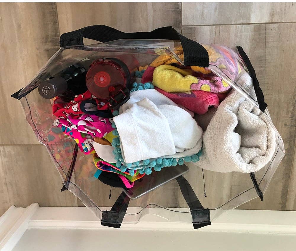 AR New York - Wholesale Grocery/Shopping Bag - Clear Polypropylene Shopping Bag with Side Pocket3