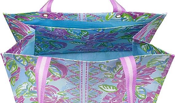 Lilly Pulitzer by Lifeguard Press - Wholesale Grocery/Shopping Bag - XL Market Shopper, Totally Blossom3