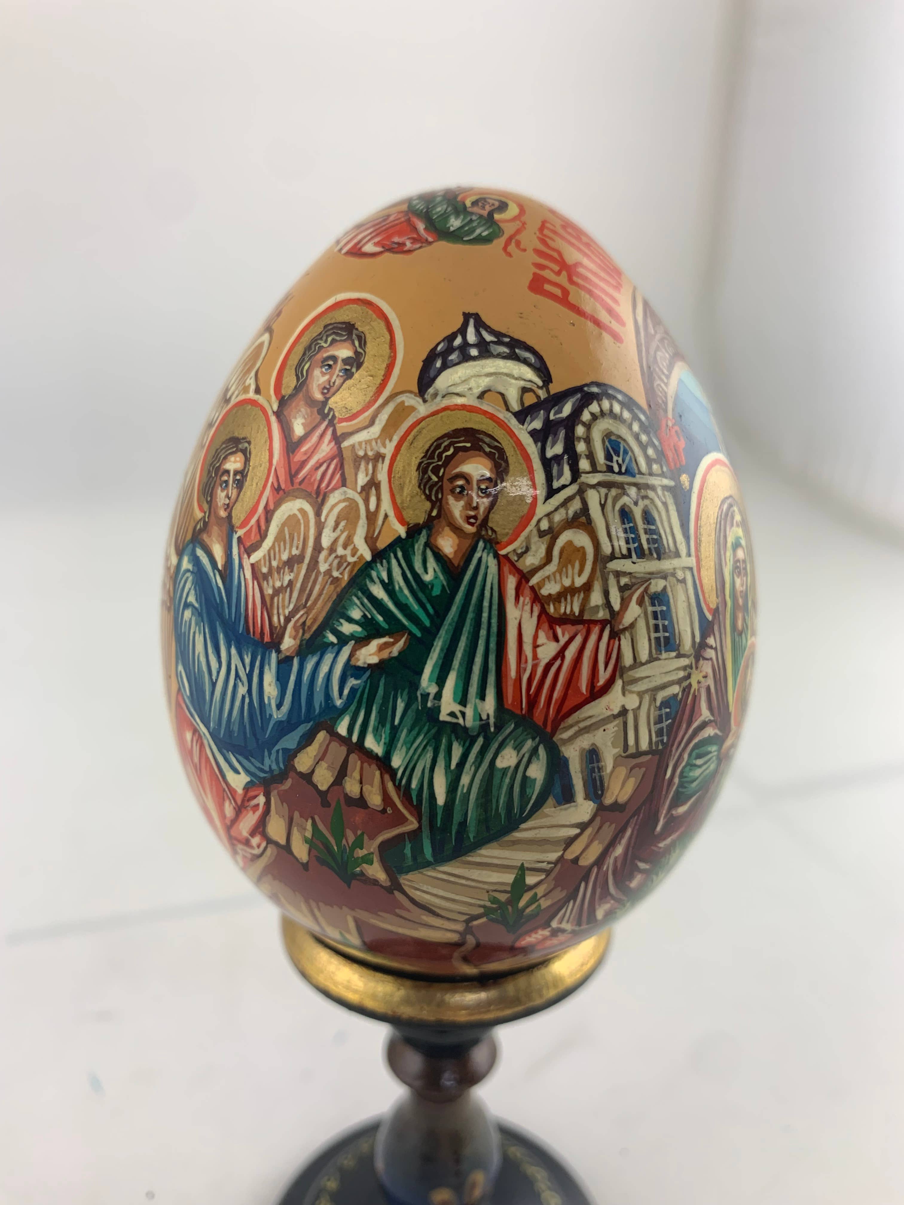 Golden Cockerel - Vendita all'ingrosso Decorazioni da tavolo - Uovo iconico ortodosso panoramico vintage49