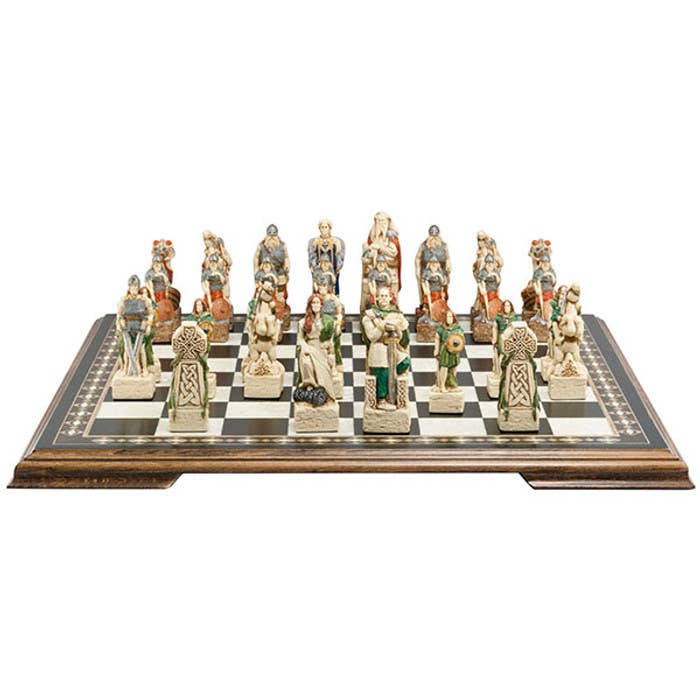 Timeline Gifts Ltd - Wholesale Board Game - Studio Anne Carlton Chess Set - Celtic & Viking