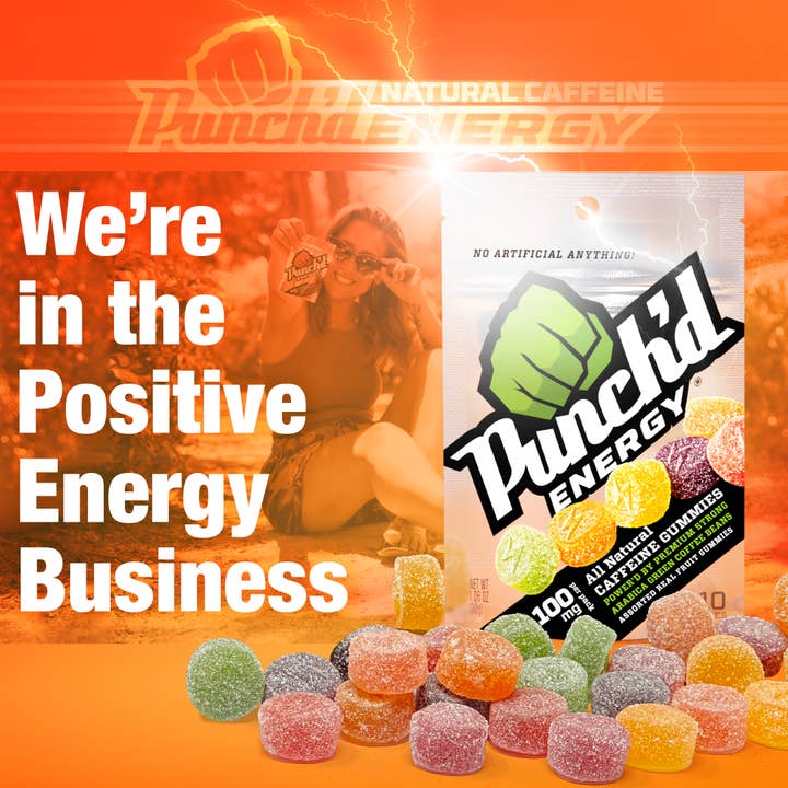 Punch'd Energy - Wholesale Gummy - 1 Box: Punch'd Energy Gummies Green Coffee, Natural Caffeine3