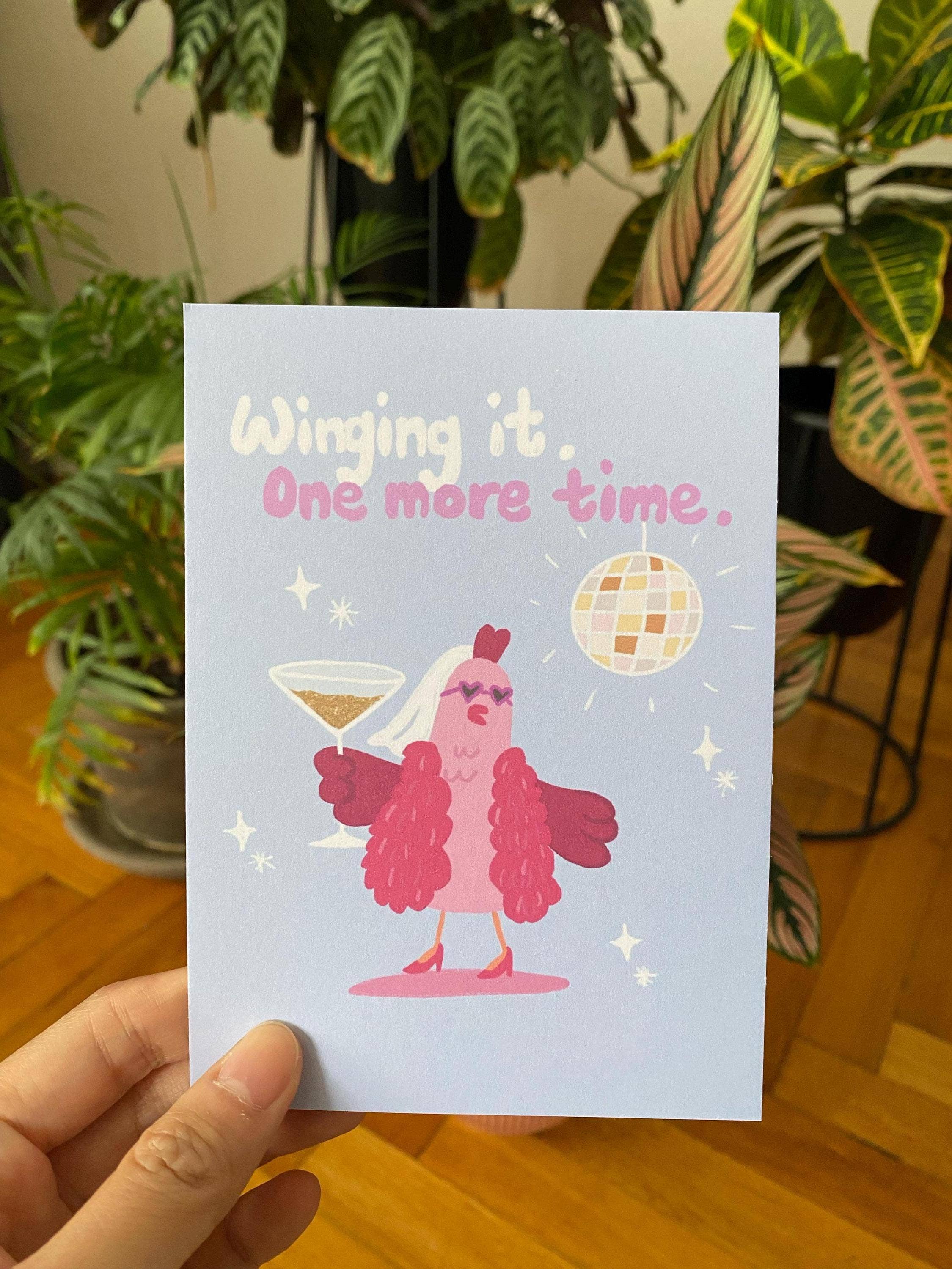 Chumi Studio - Wholesale Birthday Card - Winging It One More Time Hen Party/Birthday Card1