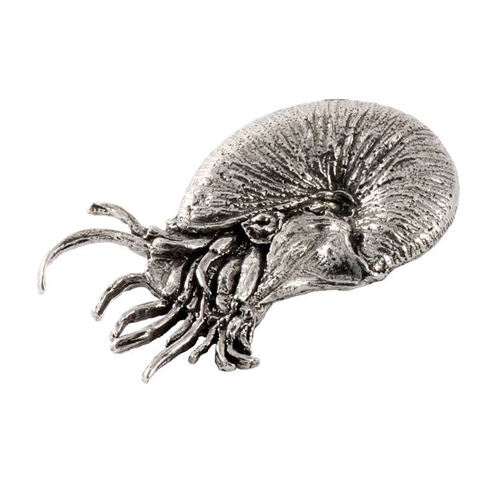 Nautilus Premium Anstecknadel aus Zinn für den Großhandel von Creative Pewter Designs