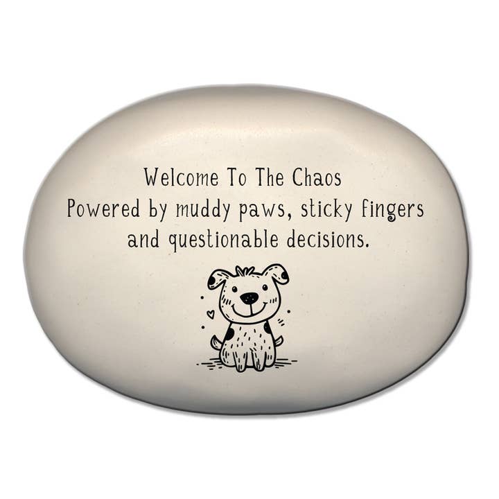 Famille de chiens drôles Rock : "Bienvenue dans le chaos pour la vente par August Ceramics