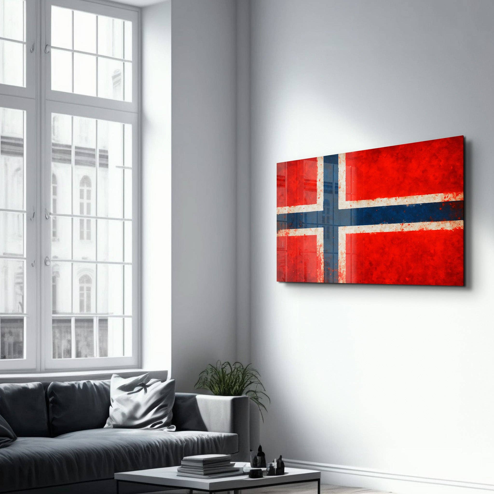 Artdesigna KG - Wholesale Wall Accent - Norway Flag Splash - Glass Wall Art5
