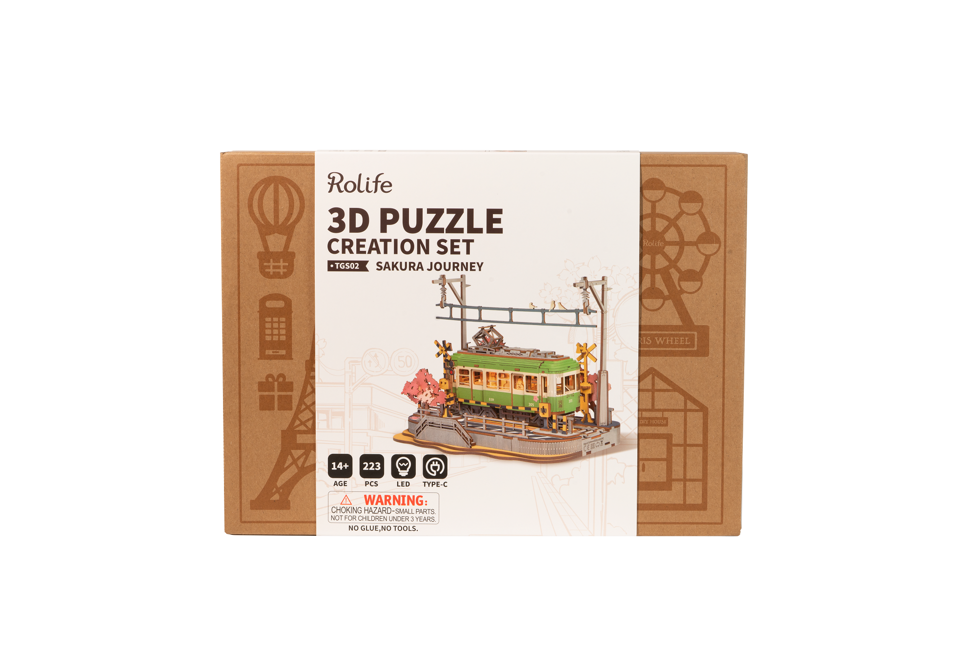 Robotime - Wholesale Puzzle - Adult - TGS02 Sakura Journey Robotime Rolife 3D Wooden Puzzle kits3