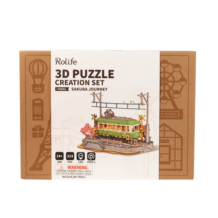 Robotime - Wholesale Puzzle - Adult - TGS02 Sakura Journey Robotime Rolife 3D Wooden Puzzle kits3