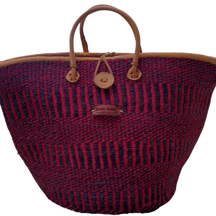 SAWA SAWA Resilient Handmade Sisal Straw Market Tote Basket for wholesale by SAWA SAWA