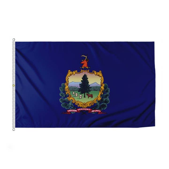 AGAS Vermont State Flag 8x12 ft - Printed 200D Nylon for wholesale by AGAS MFG INC