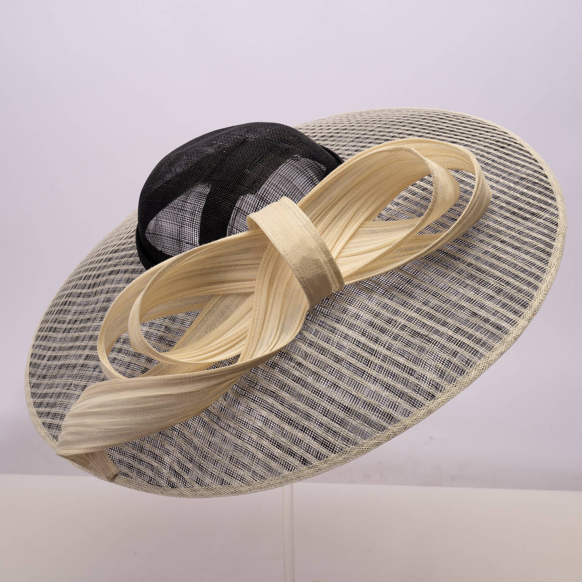 KaKyCo - Wholesale Hat Accessory - Women's - Dual Color Sinamay Base With Jinsin Buntal Bow | 1020859