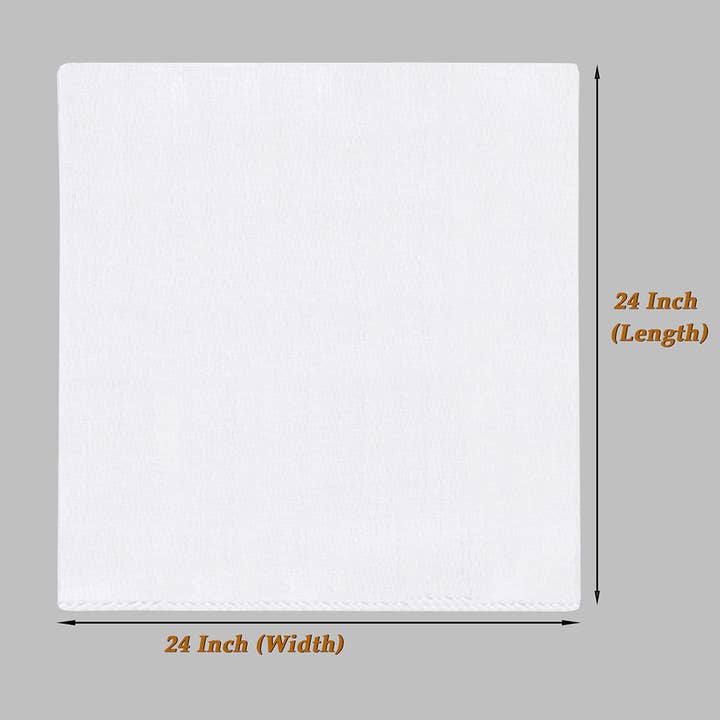 White Baby Cloth Diapers Reusable 100% Cotton (24 x 24 inches) for wholesale on Faire2