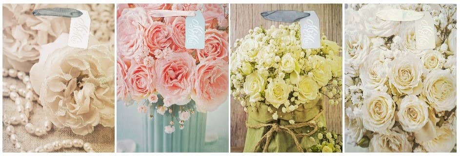 Angels Craft – wholesale Gift bag – Everyday Gift Bag - Flower bouquet & Pearl decoration1