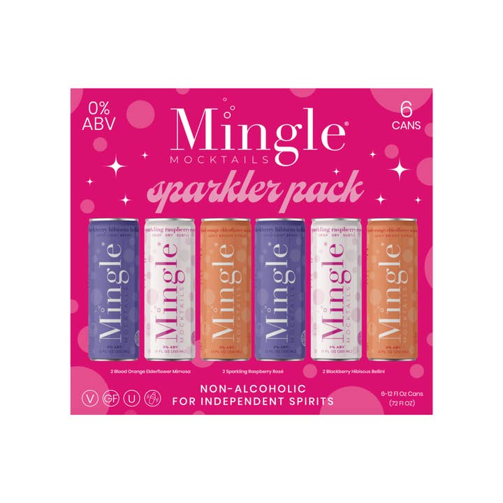 Mingle Mocktails - Wholesale Non-Alcoholic Aperitif/Mocktail - Mingle Non-Alcoholic Mocktails Sparkler Pack 24 Can Variety