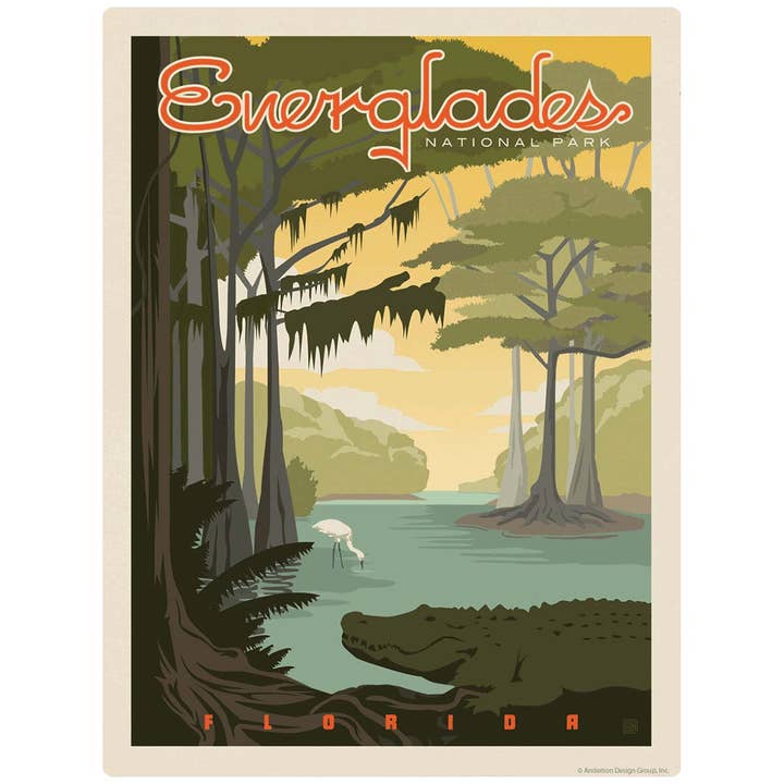 Muursticker Everglades National Park Florida voor wholesale door RetroPlanet