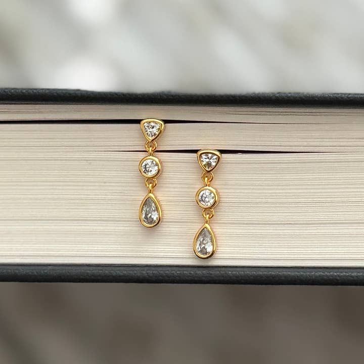 Namaste Jewelry - Wholesale Dangle Earrings - Namra Earrings- Gold1