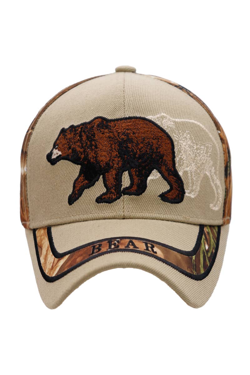 Cap Zone - Wholesale Baseball Cap - Unisex - Grizzly Bear Logo Baseball Cap1