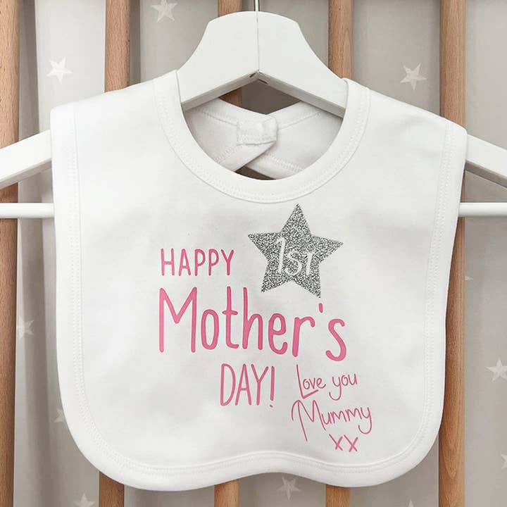 First Mother's Day Baby Bib for wholesale by Juliet Reeves Designs