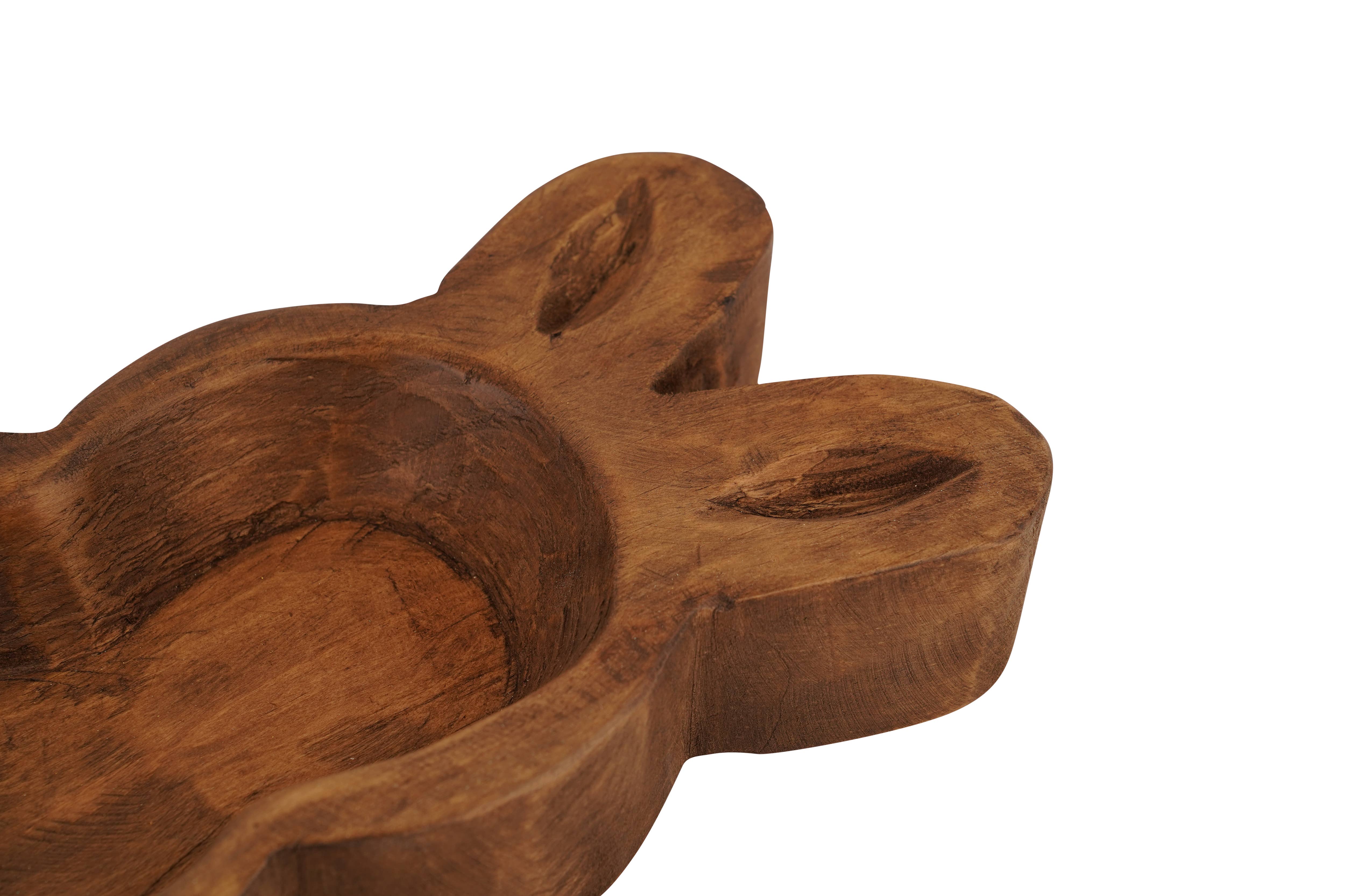 My Amigos Imports - Vendita all'ingrosso Portacandele - Piccola ciotola con coniglietto in legno - Pronta per candela - 13-15 cm x 25 cm3